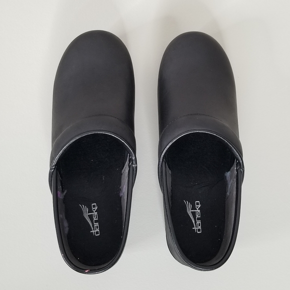 Dansko XP Black Leather 39 Comfort Clog Slip On  Non Slip - Picture 5 of 8